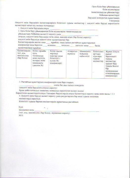 конкурсттық құжаттама